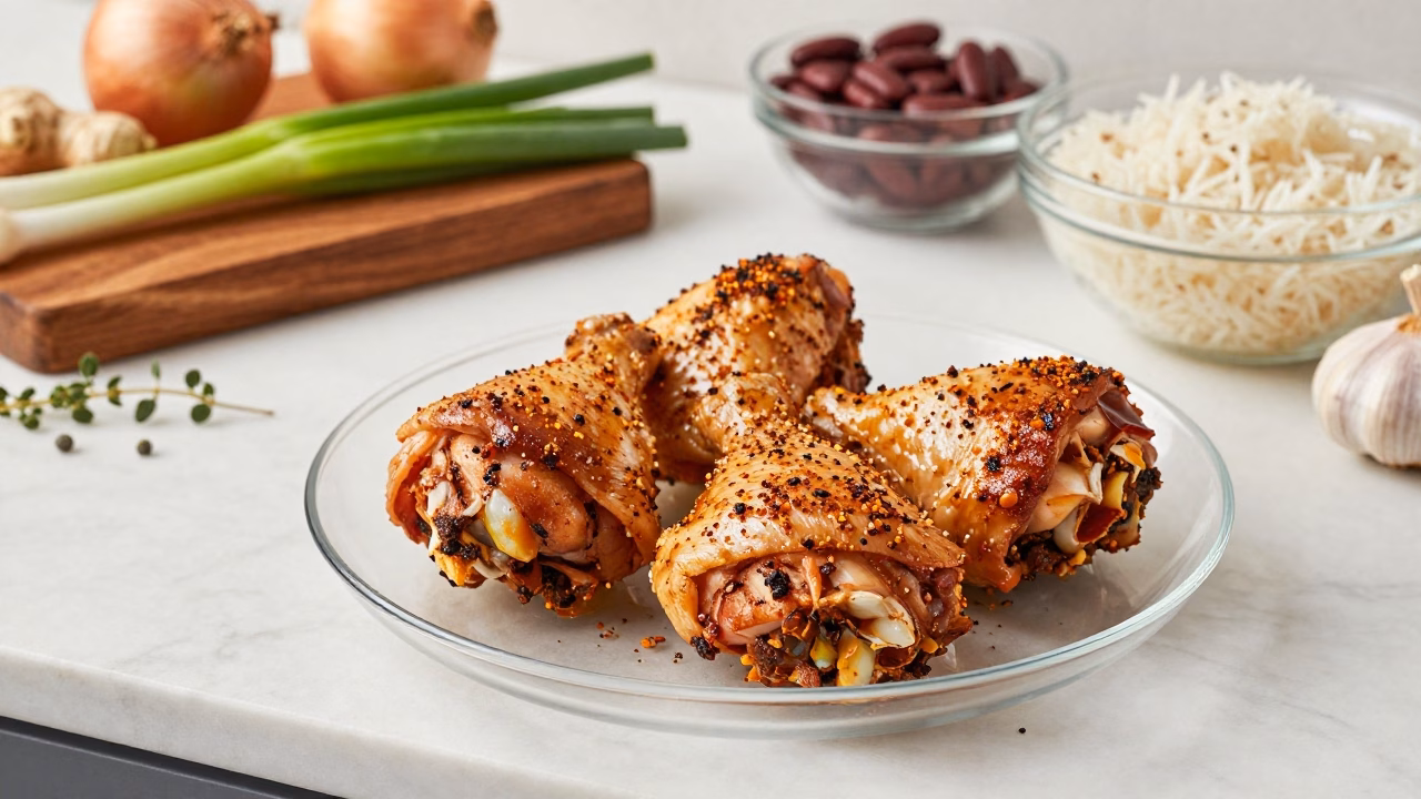 Easy One-Pot Jamaican Jerk Chicken with Rice & Peas Ready in 45 Minutes