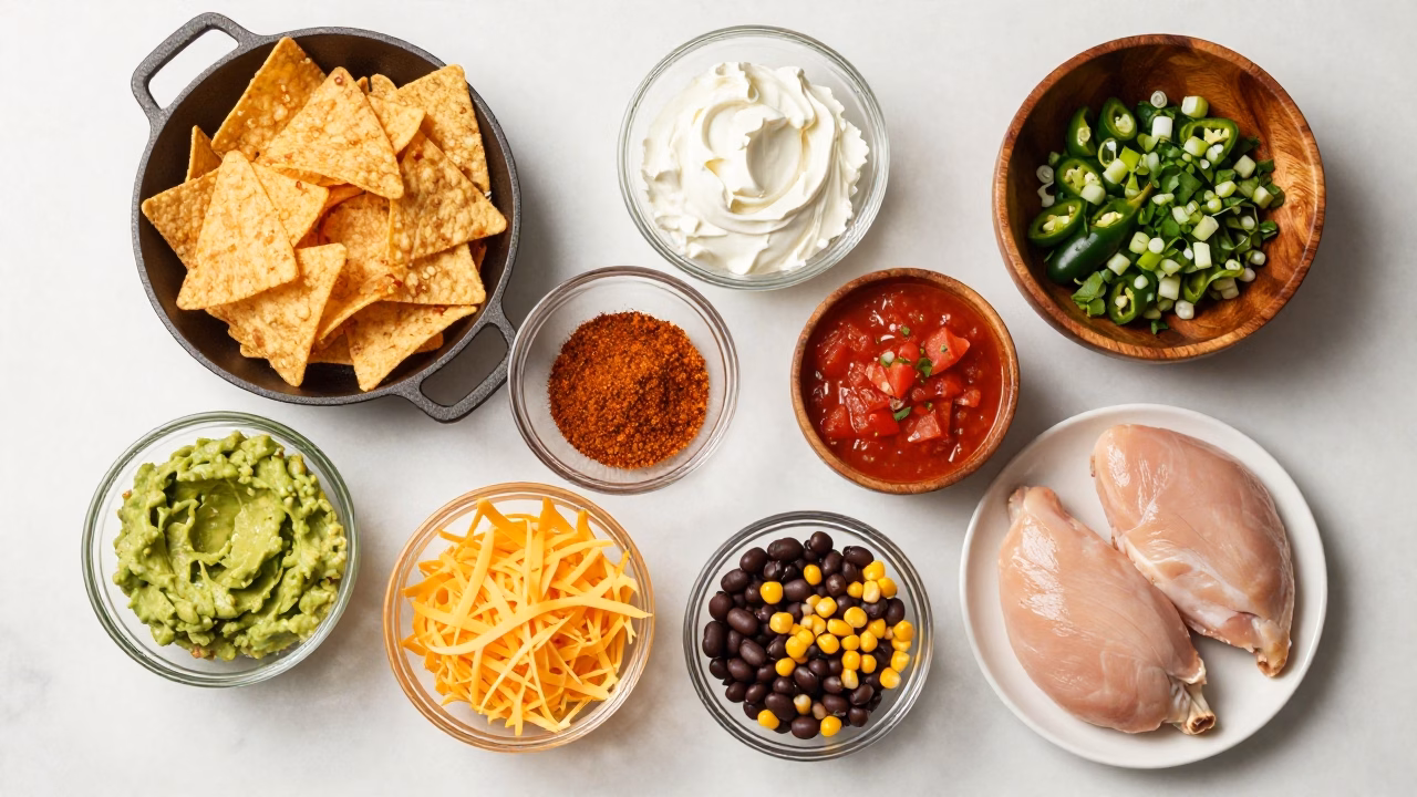 Loaded Chicken Nacho Skillet: Ultimate Cheesy Game Day Treat Ready in 30 Minutes