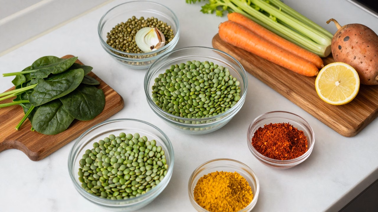 Cozy Moroccan Lentil Spinach Soup Bliss!