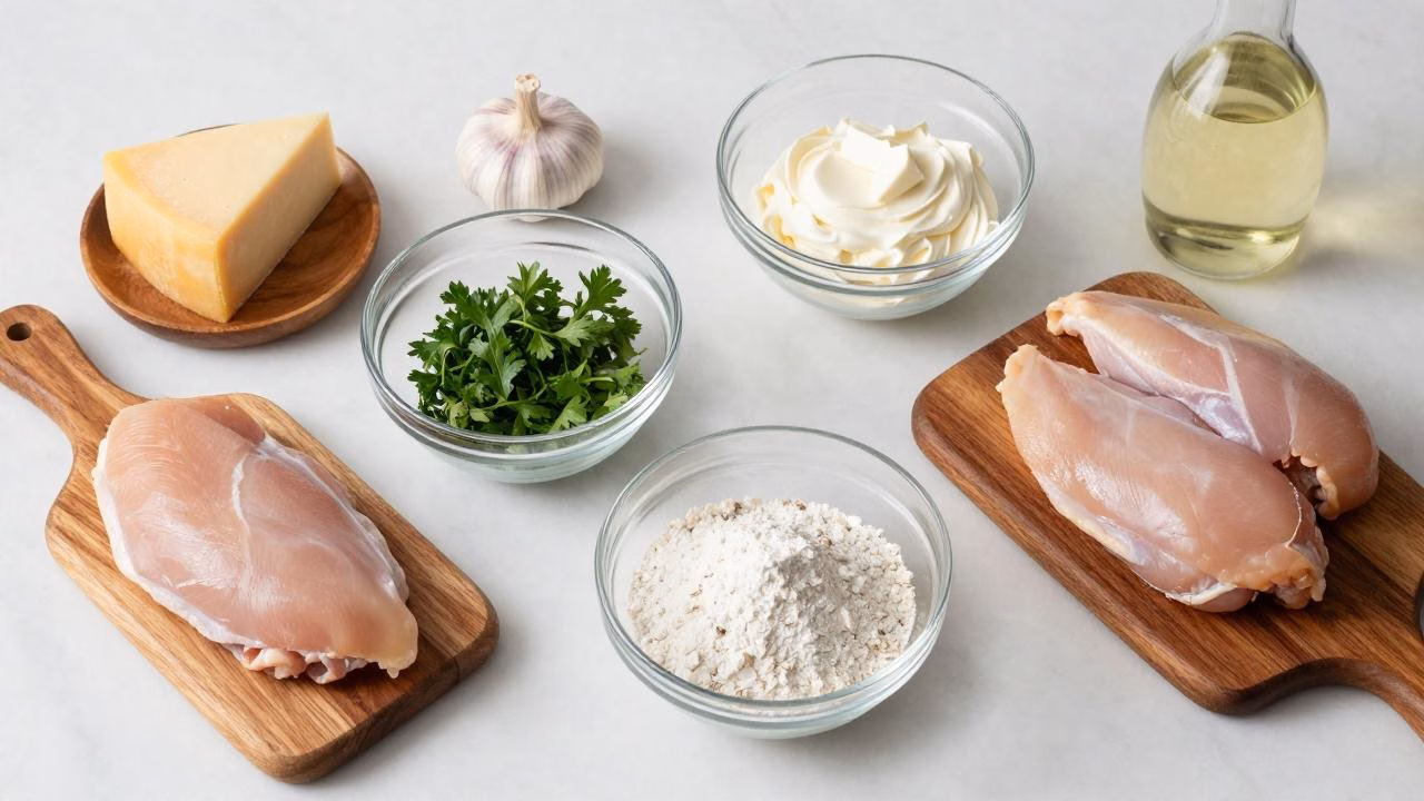 Crispy Parmesan Crusted Chicken with Creamy Garlic Sauce - Easy Weeknight Dinner