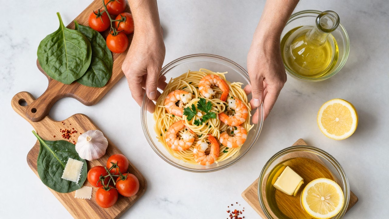 Quick & Easy Shrimp Orzo In Lemon Garlic Sauce (30-Minute Dinner!)