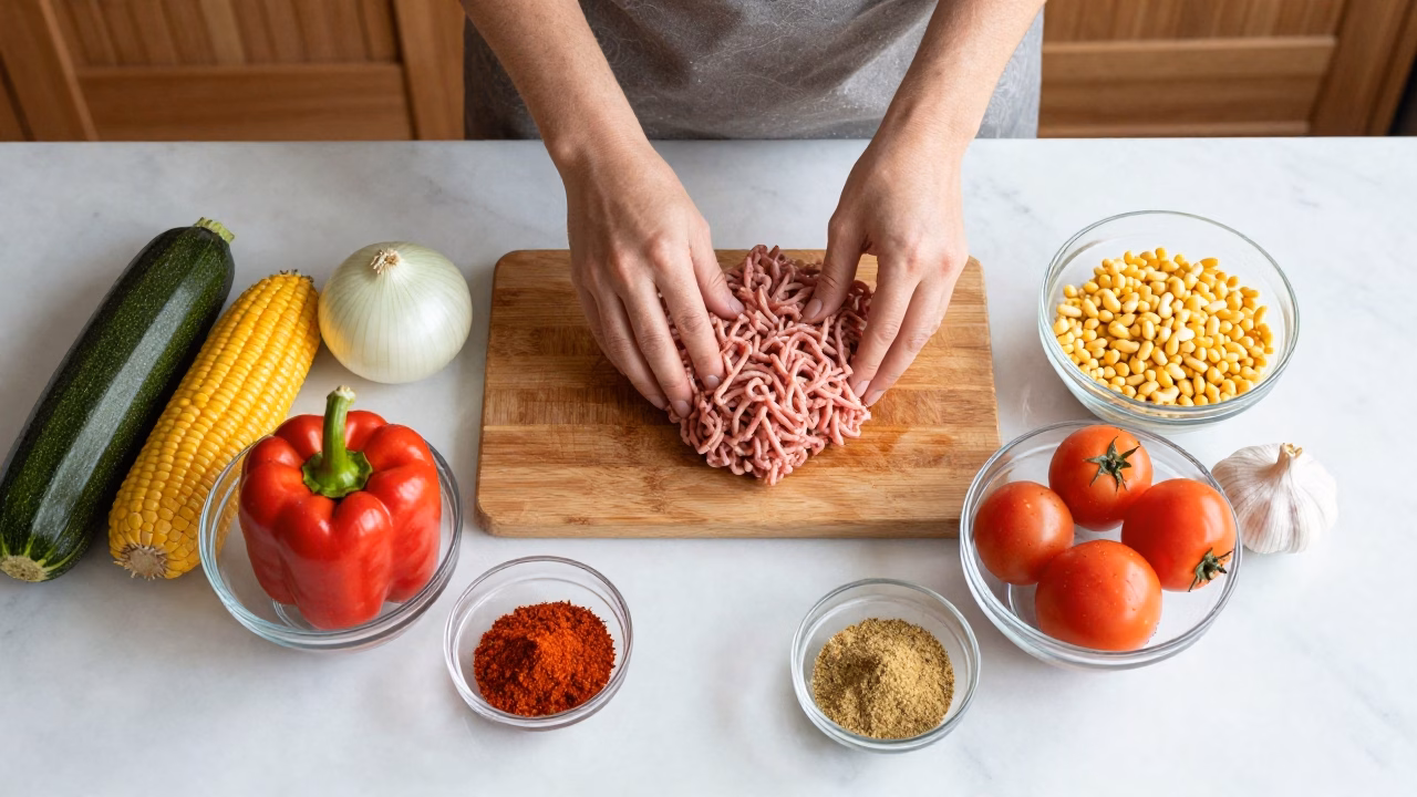 Veggie Loaded Ground Beef Chili: Quick & Hearty Family Favorite
