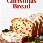 image of top down mise en place shot featuring fresh ingredients for festive christmas bread arranged on a white marble kitchen counter with healthy clear glass bowls and rustic brown wooden kitchen utensils under soft diffuse daylight