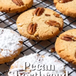 image of realistic top down mise en place shot showing ingredients butter granulated sugar all purpose flour pecans vanilla extract brown sugar salt coarse sugar cinnamon arranged on a white marble kitchen counter with healthy clear glass bowls and rustic brown wooden kitchen sets under soft diffuse daylight