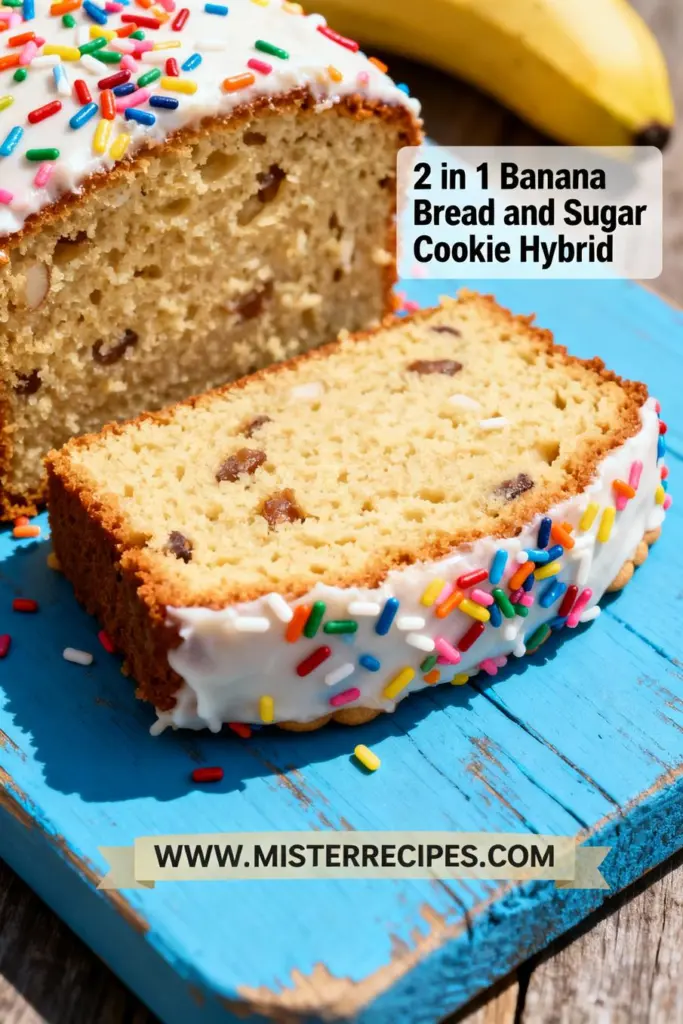 image of Overripe bananas all purpose flour unsalted butter brown sugar granulated sugar eggs vanilla extract almond extract baking soda baking powder salt rainbow sprinkles milk white marble kitchen counter healthy clear glass bowls rustic brown wooden kitchen sets soft diffuse daylight