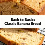 image of Mise en place shot top-down realistic ripe bananas flour brown sugar butter eggs glass bowls rustic wood white marble counter soft diffused daylight