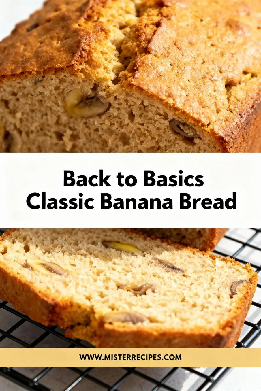 image of Mise en place shot top-down realistic ripe bananas flour brown sugar butter eggs glass bowls rustic wood white marble counter soft diffused daylight