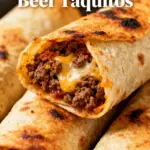 image of fresh ingredients for baked ground beef taquitos arranged on a white marble kitchen counter with clear glass bowls and rustic brown wooden kitchen sets under soft diffuse daylight
