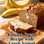 image of Ripe bananas greek yogurt all purpose flour large eggs brown sugar baking powder vanilla extract melted butter ground cinnamon kosher salt walnuts baking close up shot realistic top down mise en place white marble counter clear glass bowls rustic brown wooden kitchen sets soft diffuse daylight