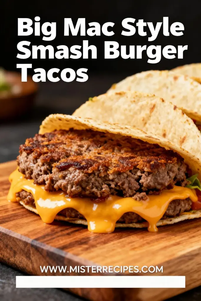 image of ground beef flour tortillas American cheese Big Mac sauce mayonnaise sweet relish mustard ketchup vinegar paprika onion powder garlic powder shredded lettuce diced onions dill pickles