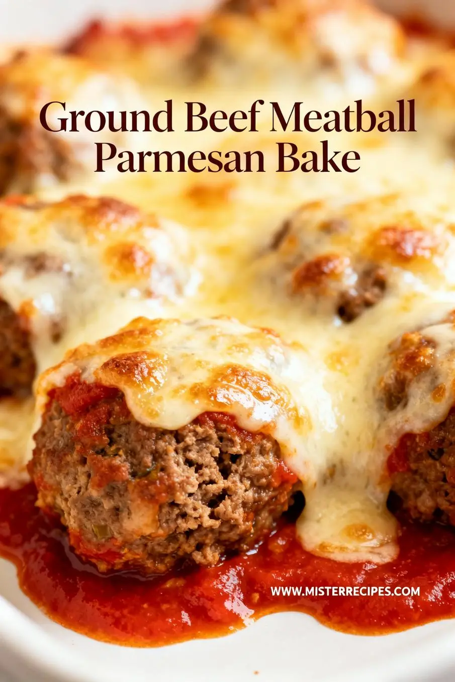 image of ground beef breadcrumbs milk eggs parmesan cheese garlic parsley marinara sauce mozzarella cheese asiago cheese Italian seasoning arranged on white marble kitchen counter with glass bowls and wooden kitchen sets under soft daylight