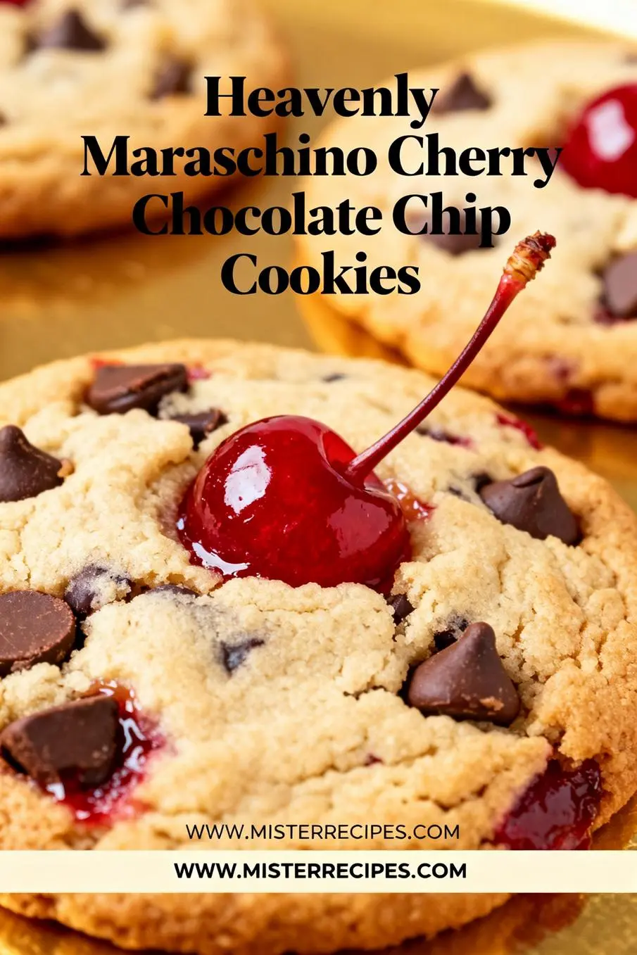 image of unsalted butter softened granulated sugar brown sugar eggs vanilla extract all purpose flour baking soda salt maraschino cherries drained and chopped semi sweet chocolate chips cornstarch almond extract egg yolk baking powder old fashioned oats dark brown sugar pink gel food coloring flaked sea salt maldon top down mise en place on white marble counter clear glass bowls rustic brown wooden kitchen tools soft diffuse daylight
