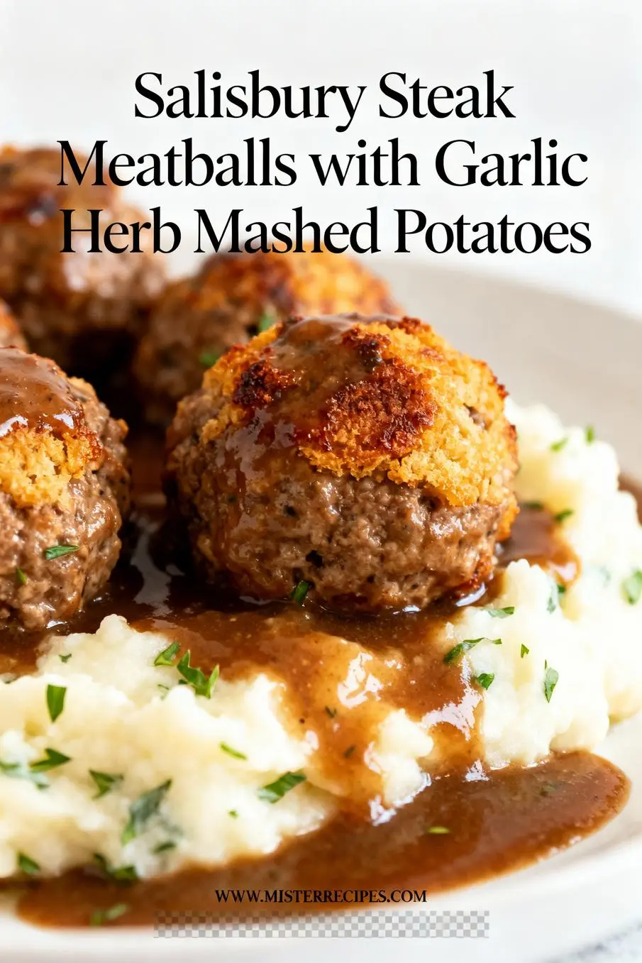 image of ground beef panko breadcrumbs brown onion fresh garlic eggs worcestershire sauce dry mustard powder ketchup beef bouillon cubes fresh thyme mushrooms beef broth butter all purpose flour cornstarch yukon gold potatoes parmesan cheese fresh parsley half and half paprika garlic powder kosher salt black pepper dijon mustard breadcrumbs seasoning salt olive oil coarse grain mustard sour cream milk green peas allspice nutmeg coconut milk almond flour nutritional yeast ghee arranged on white marble counter with glass bowls and rustic brown wooden kitchen sets under soft daylight