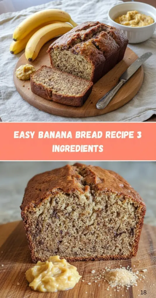 recipe image of realistic top down mise en place shot of very ripe bananas self rising flour condensed milk eggs yellow cake mix arranged on a white marble kitchen counter with healthy clear glass bowls and rustic brown wooden kitchen sets under soft diffuse daylight