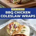 recipe image of chicken breasts rotisserie chicken bbq sauce coleslaw mix cabbage carrot onion flour tortillas mayo sour cream greek yogurt dijon mustard apple cider vinegar sugar honey lettuce spinach cheese pickles corn bacon avocado