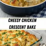 recipe image of cooked chicken crescent rolls cream cheese cheddar cheese heavy cream cream of chicken soup butter garlic powder seasoned salt mozzarella broccoli bacon ranch seasoning neufchatel greek yogurt rotisserie chicken arranged on a white marble kitchen counter with clear glass bowls and rustic brown wooden kitchen tools under soft diffuse daylight realistic top down mise en place shot