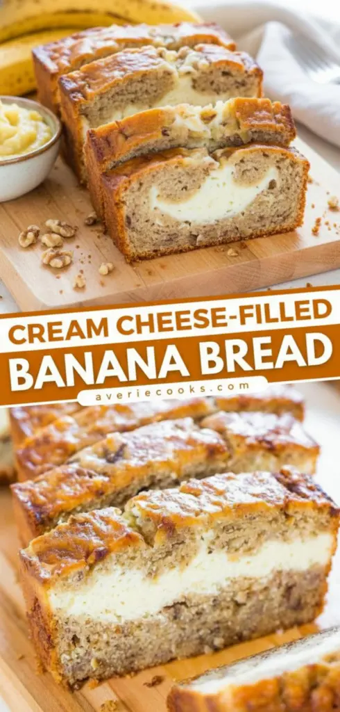 recipe image of ripe bananas cream cheese flour sugar eggs butter baking soda baking powder vanilla extract sour cream walnuts cinnamon arranged top down mise en place realistic shot white marble kitchen counter healthy clear glass bowls rustic brown wooden kitchen sets soft diffuse daylight