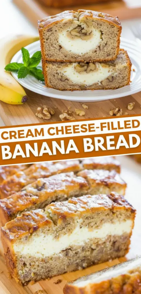 recipe image of ripe bananas cream cheese flour sugar eggs butter sour cream vanilla extract baking soda baking powder salt cinnamon nuts chocolate chips arranged on a white marble kitchen counter top down view clear glass bowls rustic brown wooden kitchen sets soft diffuse daylight photorealistic food photography