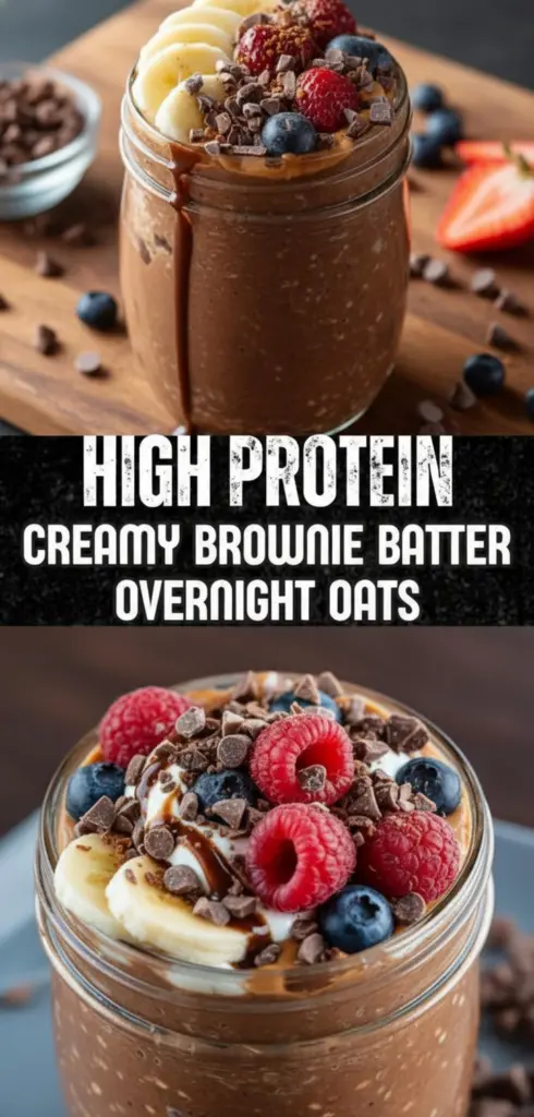 recipe image of rolled oats cocoa powder milk plant based or dairy chia seeds maple syrup vanilla extract nut butter almond peanut salt protein powder greek yogurt chocolate chips