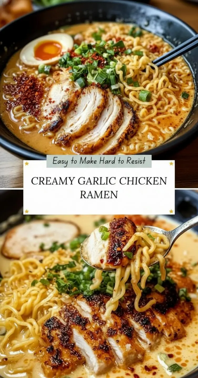 recipe image of chicken thighs or breast ramen noodles garlic heavy cream chicken broth soy sauce green onions butter chili oil chili paste sesame oil soft boiled eggs laid out on a white marble kitchen counter with clear glass bowls and rustic brown wooden kitchen sets under soft diffuse daylight