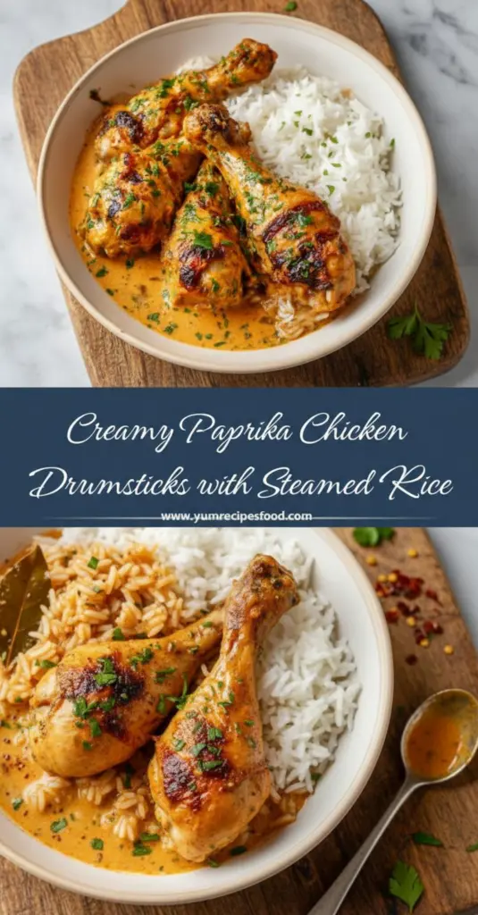 recipe image of chicken breasts chicken thighs sweet paprika smoked paprika hungarian paprika heavy cream sour cream chicken broth garlic onions rice egg noodles butter olive oil salt black pepper fresh thyme fresh parsley red bell peppers baby spinach mushrooms tomato paste cayenne pepper parmesan cheese lemon juice red onion