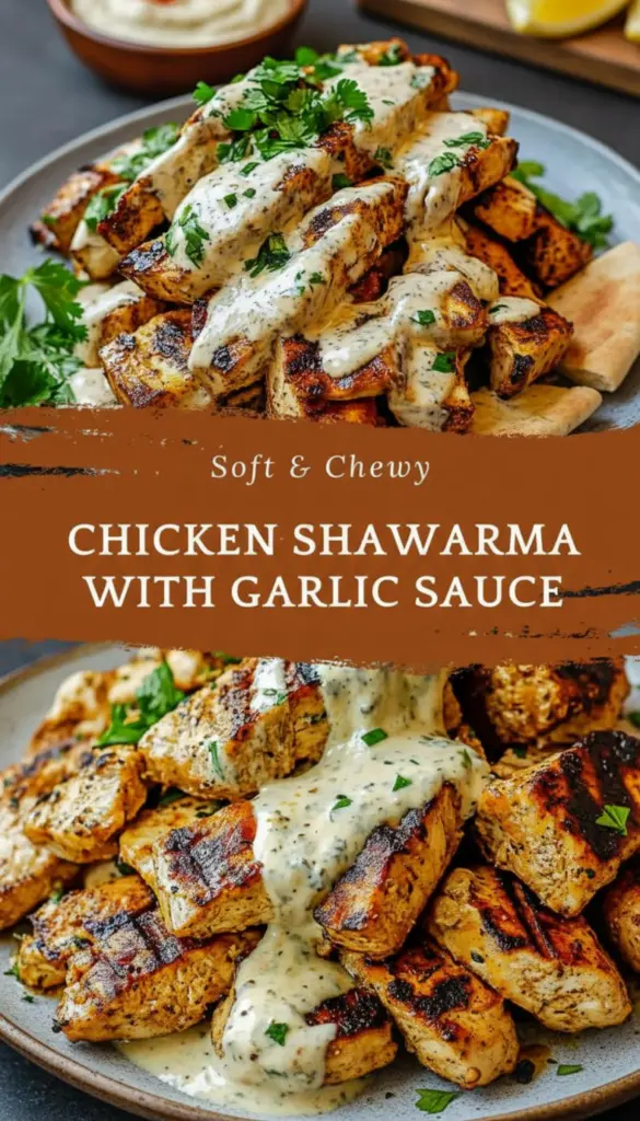 recipe image of a realistic top down mise en place shot showing chicken thighs garlic yogurt lemon juice cumin paprika turmeric cinnamon olive oil salt pepper cayenne mayonnaise parsley arranged on a white marble kitchen counter with healthy clear glass bowls and rustic brown wooden kitchen sets under soft diffuse daylight