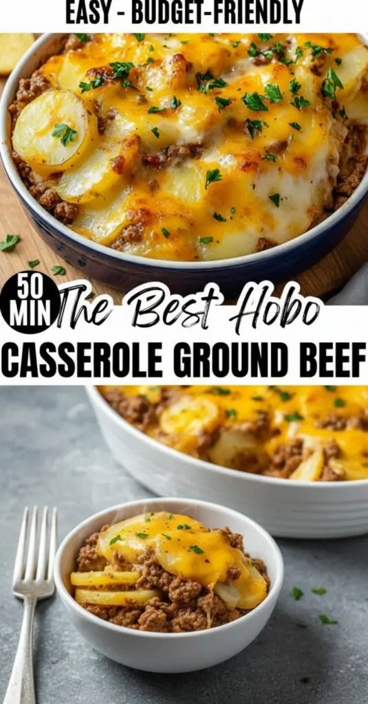 recipe image of ground beef russet potatoes onion garlic cream of mushroom soup cheddar cheese carrots Worcestershire sauce sour cream bell pepper French fried onions arranged on white marble counter with clear glass bowls and rustic brown wooden kitchen sets under soft diffuse daylight