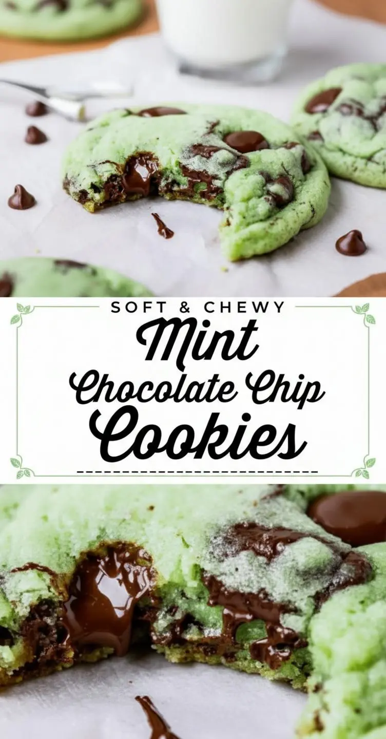 recipe image of flour butter granulated sugar brown sugar eggs peppermint extract baking soda baking powder salt chocolate chips andes mints green food coloring vanilla extract cream of tartar arranged on a white marble kitchen counter with clear glass bowls and rustic brown wooden kitchen sets under soft diffuse daylight