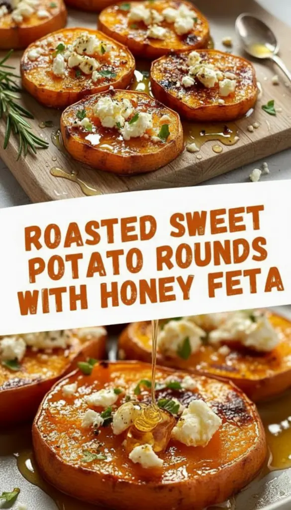 recipe image of sweet potatoes honey feta cheese thyme olive oil salt black pepper pomegranate arils garlic powder cayenne pepper parsley smoked paprika balsamic vinegar orange zest hazelnuts arranged on a white marble kitchen counter with healthy clear glass bowls and rustic brown wooden kitchen sets under soft diffuse daylight