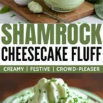 recipe image of a realistic top down mise en place shot showing cream cheese cool whip or heavy cream powdered sugar green food coloring peppermint or vanilla extract powdered sweetener mini chocolate chips marshmallows crushed oreos pistachios arranged on a white marble kitchen counter with healthy clear glass bowls and rustic brown wooden kitchen sets under soft diffuse daylight