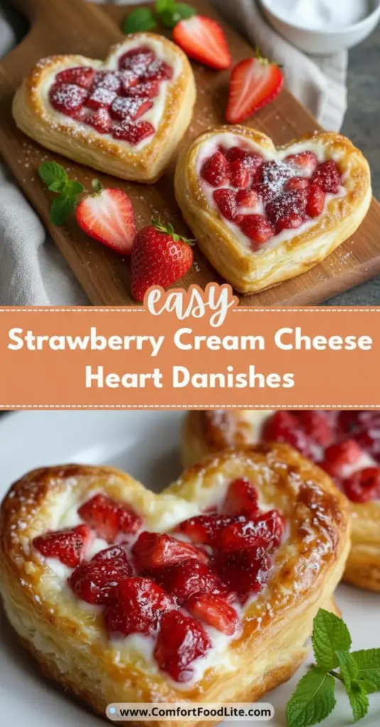 recipe image of puff pastry cream cheese strawberries sugar vanilla extract egg powdered sugar food coloring turbinado sugar lemon zest strawberry jam in healthy clear glass bowls and rustic brown wooden kitchen sets on a white marble kitchen counter under soft diffuse daylight realistic top down mise en place shot