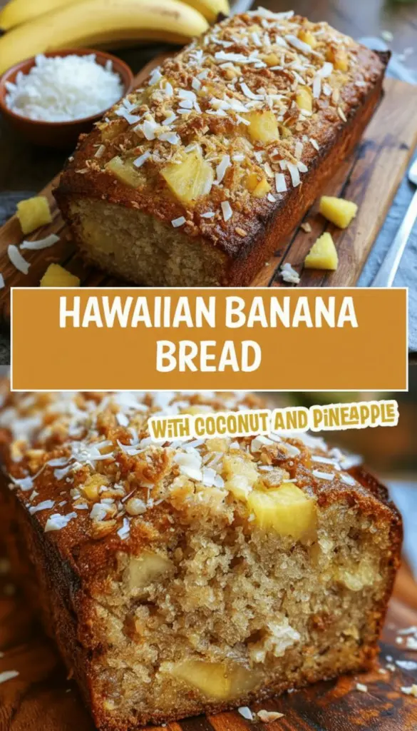recipe image of ripe bananas crushed pineapple shredded coconut flour sugar eggs butter oil baking soda salt vanilla macadamia nuts walnuts cardamom cinnamon clear glass bowls rustic brown wooden kitchen sets soft diffuse daylight white marble counter top down mise en place