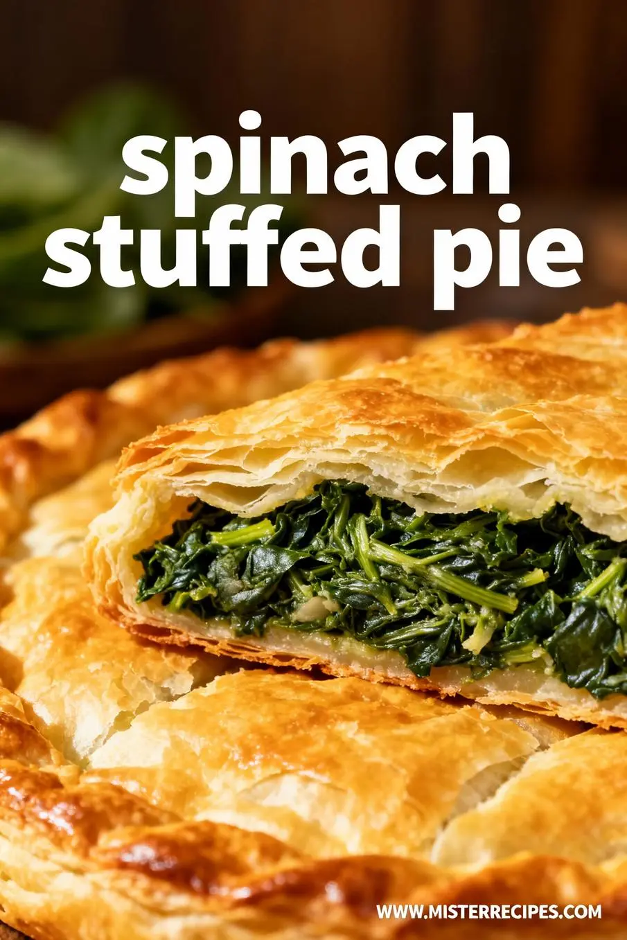image of a top down mise en place shot showing fresh spinach feta cheese onions garlic eggs cottage cheese olive oil pie crust parmesan nutmeg oregano dill parsley arranged on a white marble kitchen counter with healthy clear glass bowls and rustic brown wooden kitchen sets under soft diffuse daylight