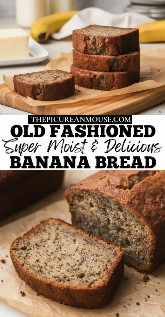 recipe image of ripe bananas all purpose flour brown sugar eggs butter baking soda salt vanilla extract cinnamon walnuts chocolate chips oats applesauce arranged on a white marble kitchen counter with clear glass bowls and rustic brown wooden kitchen sets under soft diffuse daylight