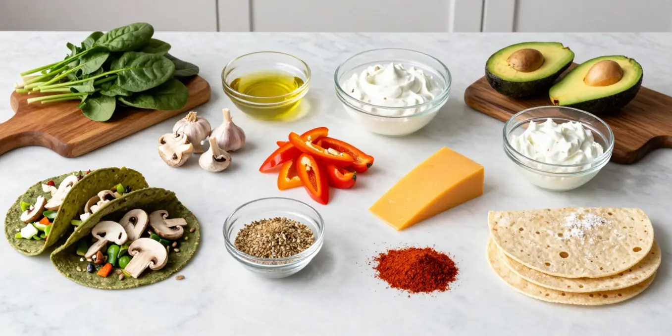 Crispy Baked Spinach Mushroom Quesadillas: Easy Dinner!