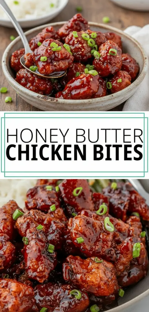 recipe image of chicken breast butter honey soy sauce garlic ginger sesame oil cornstarch rice vegetables lemon juice salt pepper chili flakes arranged on a white marble kitchen counter with healthy clear glass bowls and rustic brown wooden kitchen sets under soft diffuse daylight