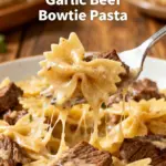 image of ground beef bowtie pasta farfalle garlic onion parmesan cheese butter heavy cream half and half beef broth worcestershire sauce italian seasoning smoked paprika salt black pepper red pepper flakes fresh parsley olive oil flour roux thickener cheddar cheese variation mushrooms vegetarian substitute lentils vegetarian substitute coconut milk dairy free almond milk dairy free vegan butter dairy free nutritional yeast dairy free hot sauce spicy variation sriracha spicy variation arranged in clear glass bowls on white marble counter with rustic wooden kitchen tools under soft daylight