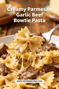 image of ground beef bowtie pasta farfalle garlic onion parmesan cheese butter heavy cream half and half beef broth worcestershire sauce italian seasoning smoked paprika salt black pepper red pepper flakes fresh parsley olive oil flour roux thickener cheddar cheese variation mushrooms vegetarian substitute lentils vegetarian substitute coconut milk dairy free almond milk dairy free vegan butter dairy free nutritional yeast dairy free hot sauce spicy variation sriracha spicy variation arranged in clear glass bowls on white marble counter with rustic wooden kitchen tools under soft daylight
