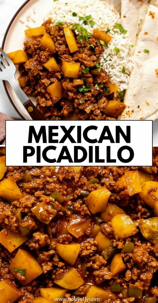 recipe image of a top down mise en place shot showing fresh ground beef tomatoes onions garlic cilantro rice black beans kidney beans bell peppers jalapeños cumin oregano paprika cinnamon cloves raisins olives and green chilies arranged on a white marble kitchen counter with healthy clear glass bowls and rustic brown wooden kitchen sets under soft diffuse daylight