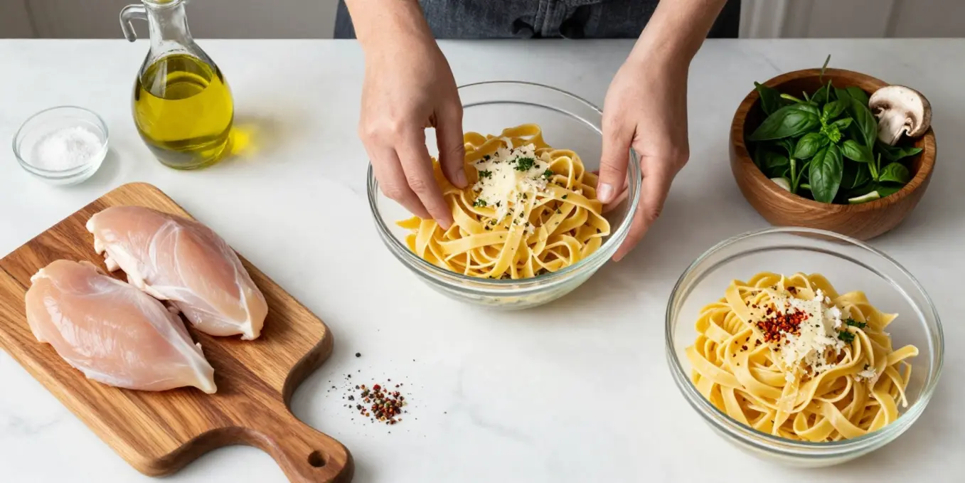 Healthy Garlic Parm Chicken Pasta: Easy Weeknight Dinner!