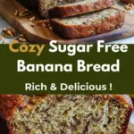 recipe image of realistic top down mise en place shot ripe bananas flour eggs coconut oil vanilla extract baking soda cinnamon salt pecans sugar free chocolate chips healthy clear glass bowls rustic brown wooden kitchen sets white marble kitchen counter soft diffuse daylight