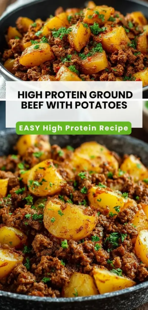 recipe image of fresh ground beef potatoes Yukon gold russet onion red bell pepper green onions garlic cheddar cheese Worcestershire sauce Dijon mustard arranged on white marble kitchen counter with clear glass bowls and rustic brown wooden kitchen sets under soft diffuse daylight