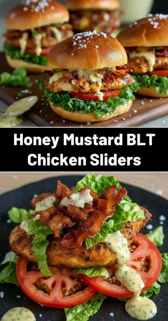 recipe image of a realistic top down mise en place shot showing chicken breast or tenders honey mustard bacon lettuce tomato slider buns colby jack cheese red onion mayonnaise oil garlic butter butter parsley garlic blackened seasoning paprika cayenne onion powder garlic powder thyme oregano dijon mustard for honey mustard turkey bacon arranged on a white marble kitchen counter with healthy clear glass bowls and rustic brown wooden kitchen sets under soft diffuse daylight