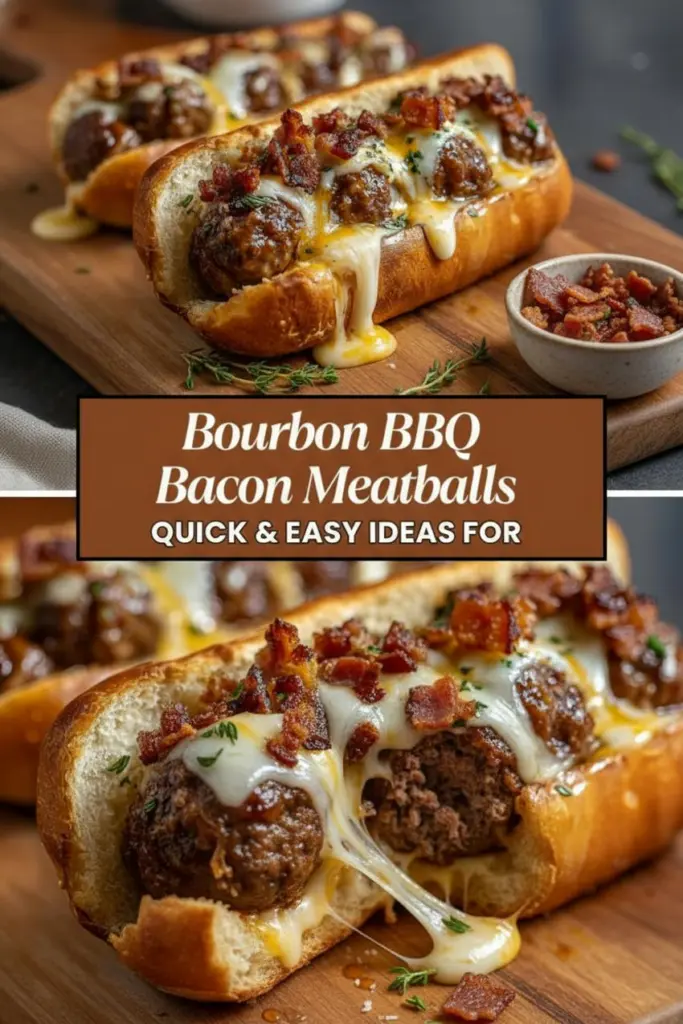 recipe image of top down mise en place shot fresh ingredients arranged on a white marble kitchen counter with healthy clear glass bowls and rustic brown wooden kitchen sets under soft diffuse daylight ground beef bourbon BBQ sauce bacon cheddar cheese sub rolls breadcrumbs egg onion garlic Worcestershire sauce salt pepper smoked paprika garlic powder onion powder parsley olive oil