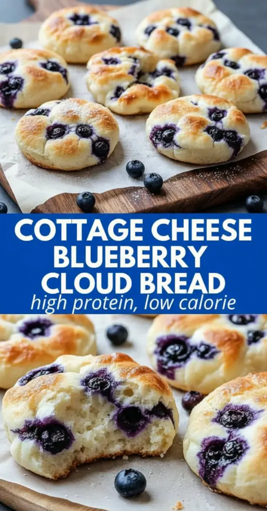 recipe image of a realistic top down mise en place shot showing individual glass bowls filled with fresh cottage cheese separated egg yolks and egg whites vibrant blueberries cream of tartar cornstarch powdered sweetener vanilla extract lemon zest honey and salt arranged on a white marble kitchen counter with rustic brown wooden kitchen tools under soft diffuse daylight