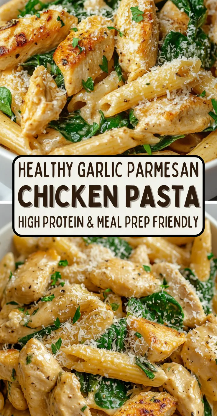 recipe image of realistic top down mise en place shot of fresh chicken breast pasta fettuccine penne linguine parmesan cheese garlic butter heavy cream olive oil salt pepper chicken broth parsley basil lemon juice red pepper flakes mushrooms spinach arranged on a white marble kitchen counter with healthy clear glass bowls and rustic brown wooden kitchen sets under soft diffuse daylight