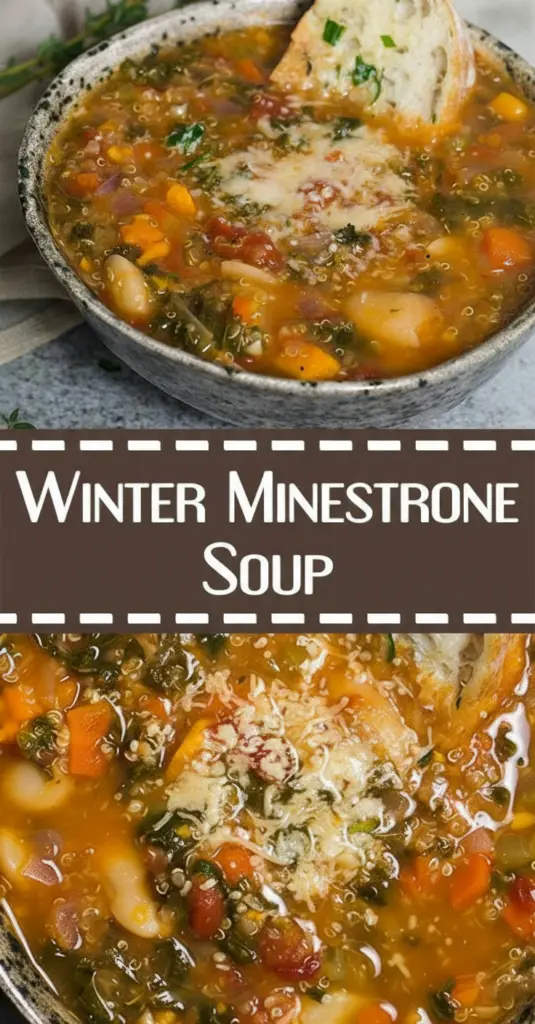 recipe image of realistic top down mise en place shot showing carrots celery onion garlic cannellini beans diced tomatoes butternut squash potatoes kale spinach cavolo nero pasta ditalini orzo pancetta parmesan rind pesto white wine vegetable stock great northern beans cabbage arranged on a white marble kitchen counter with healthy clear glass bowls and rustic brown wooden kitchen sets under soft diffuse daylight