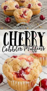 recipe image of a realistic top down mise en place shot showing fresh cherries flour sugar butter eggs milk baking powder vanilla extract cinnamon salt streusel topping lemon juice almond extract coconut oil applesauce honey maple syrup oat flour whole wheat flour ground almonds pecans walnuts arranged on a white marble kitchen counter with healthy clear glass bowls and rustic brown wooden kitchen sets under soft diffuse daylight