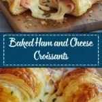 recipe image of realistic top down mise en place shot showing fresh ham cheese croissant dough butter eggs milk flour salt yeast garlic powder paprika black pepper mayonnaise mustard spinach mushrooms bell peppers cheddar cheese swiss cheese provolone cheese cream cheese sour cream arranged on a white marble kitchen counter with healthy clear glass bowls and rustic brown wooden kitchen sets under soft diffuse daylight