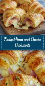 recipe image of realistic top down mise en place shot showing fresh ham cheese croissant dough butter eggs milk flour salt yeast garlic powder paprika black pepper mayonnaise mustard spinach mushrooms bell peppers cheddar cheese swiss cheese provolone cheese cream cheese sour cream arranged on a white marble kitchen counter with healthy clear glass bowls and rustic brown wooden kitchen sets under soft diffuse daylight